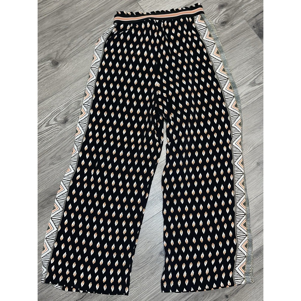 Anthropologie Maeve Rooibos Black Wide Pants Size Small Wide Leg - Picture 6 of 8